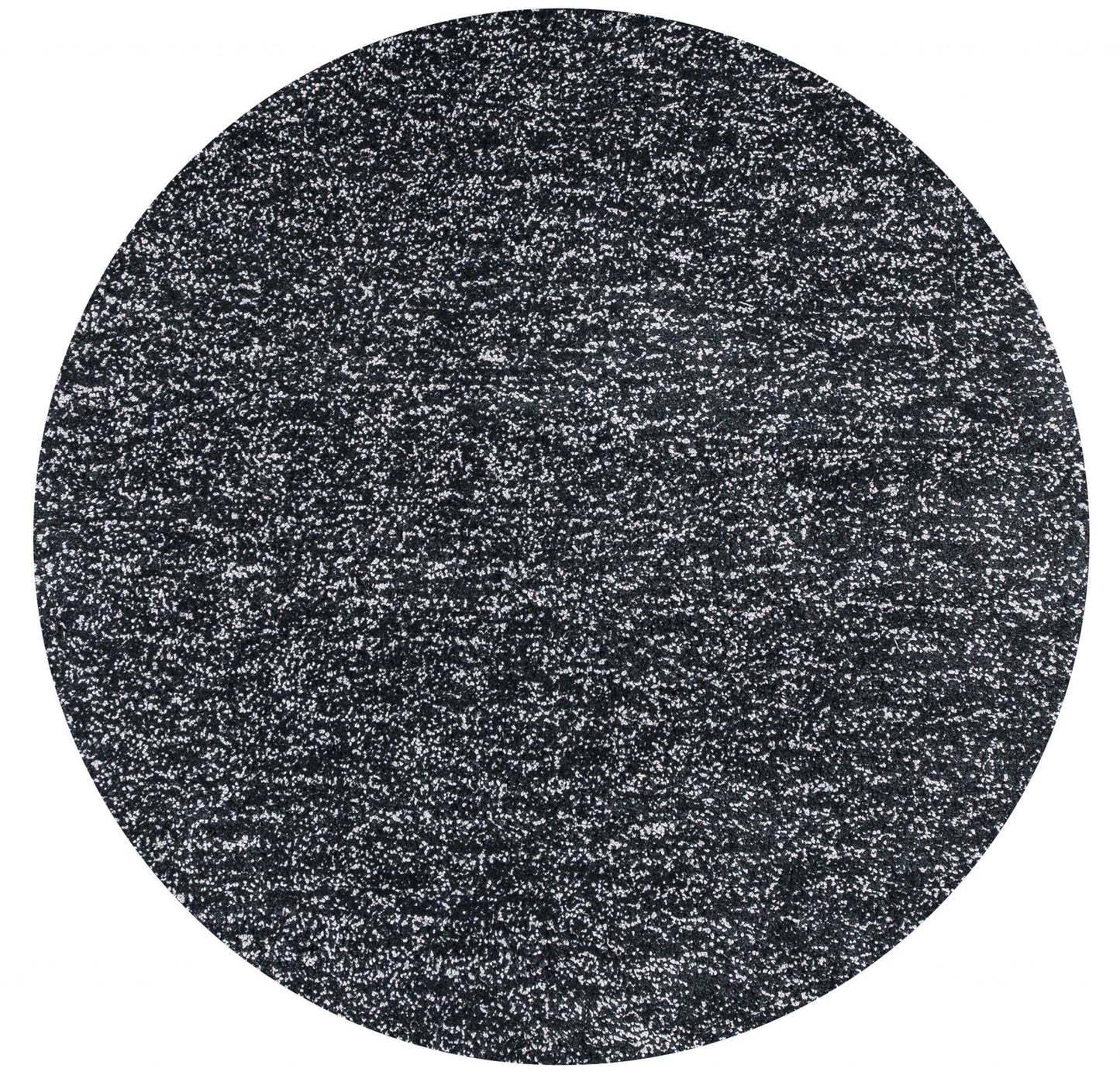 9' X 13' Polyester Black Heather Area Rug