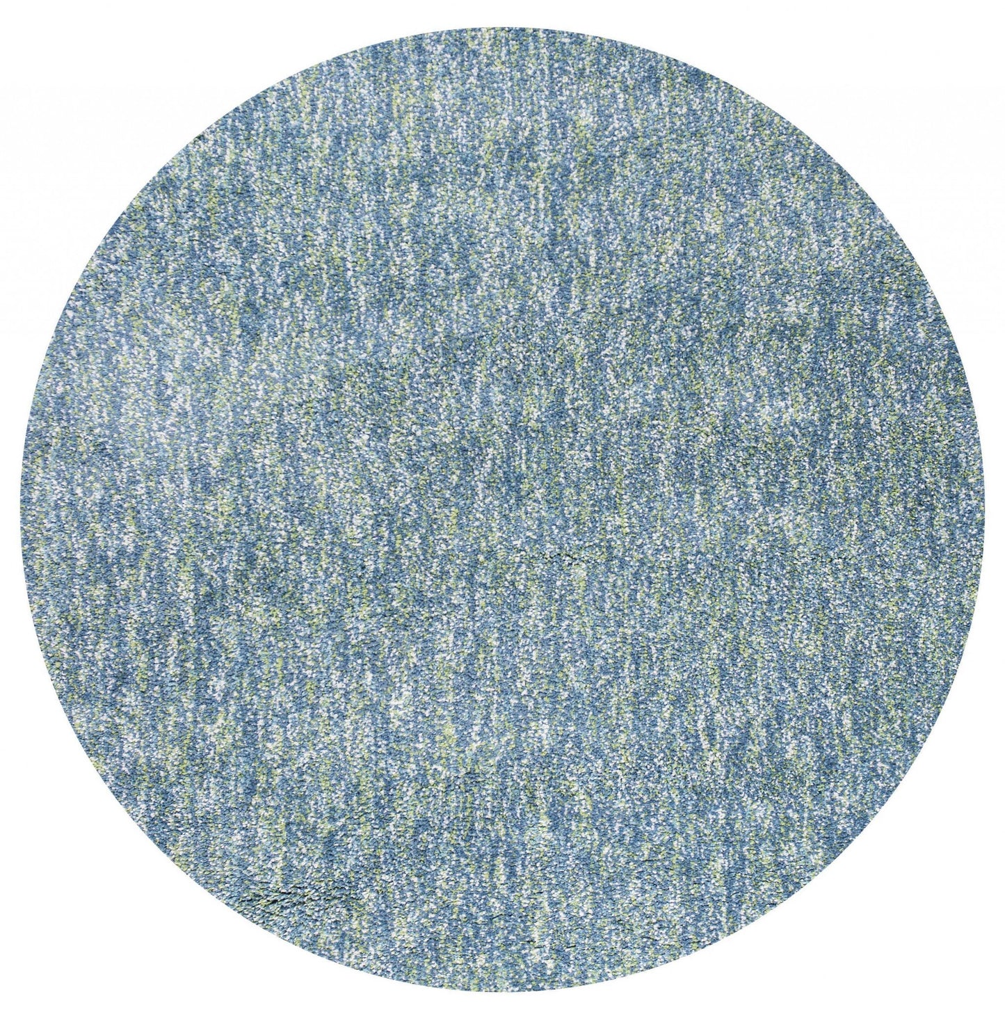8' Round Polyester Seafoam Heather Area Rug
