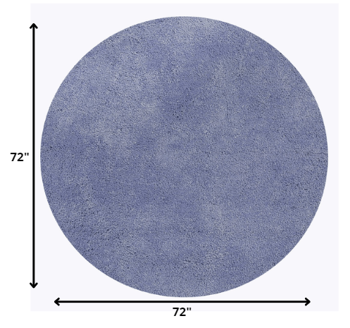 8' Round Polyester Purple Area Rug
