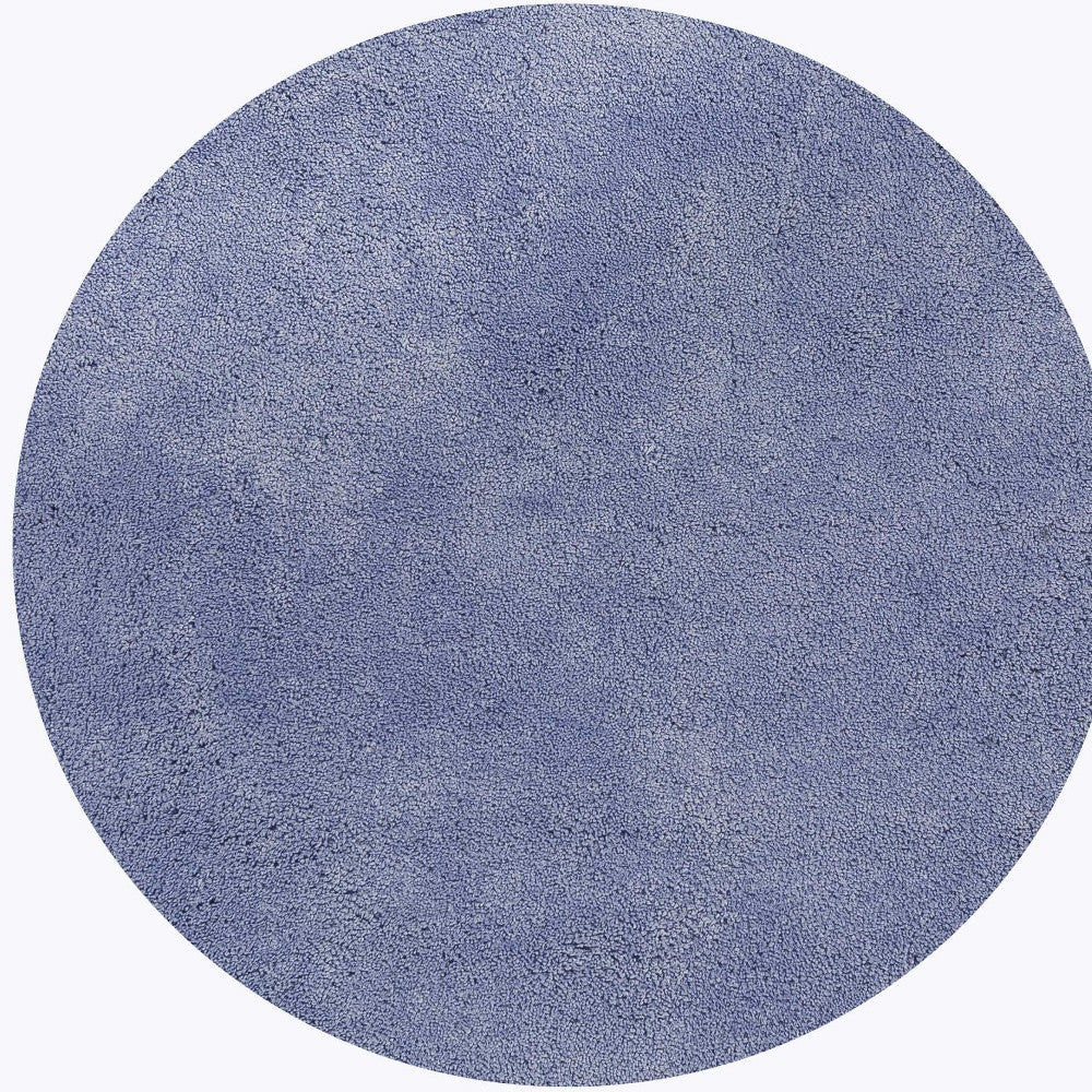 8' Round Polyester Purple Area Rug