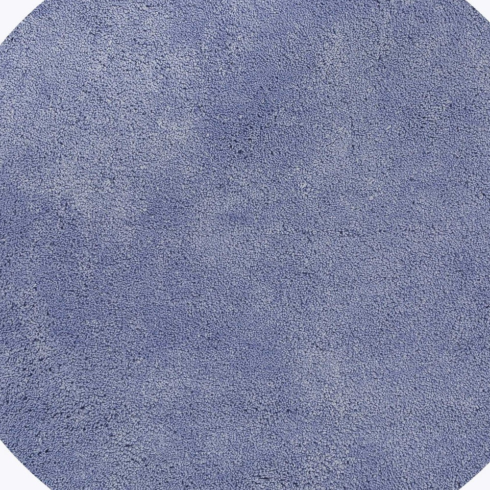 8' Round Polyester Purple Area Rug