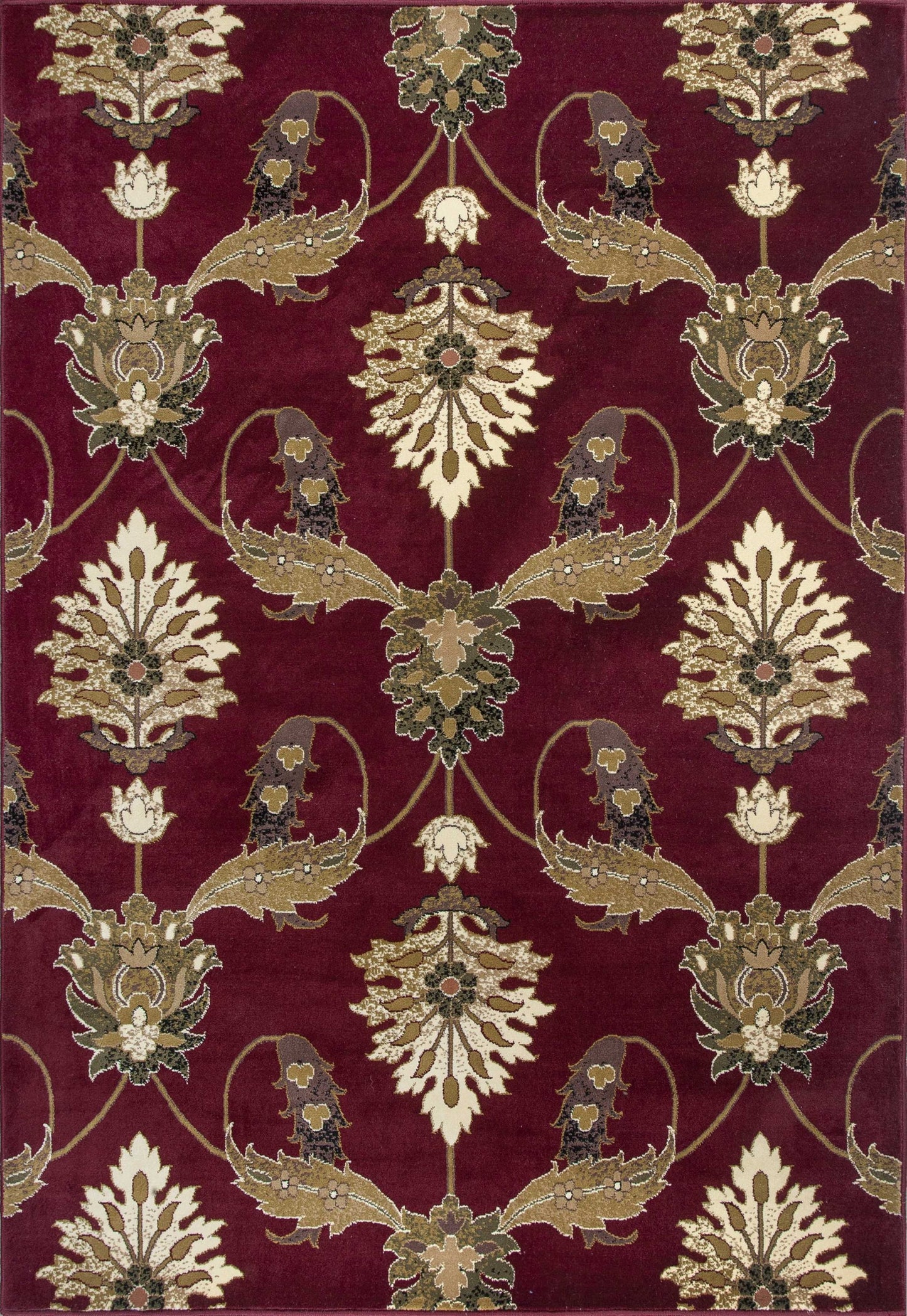 7' X 10' Polypropylene Red Area Rug