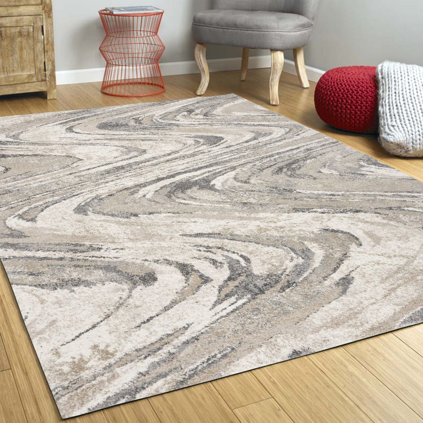 7' X 9' Polypropylene Natural Area Rug