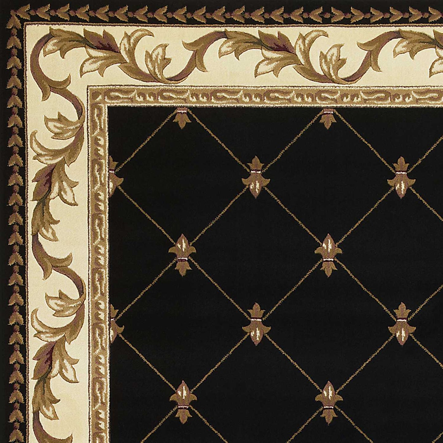 7' X 10' Polypropylene Black Area Rug