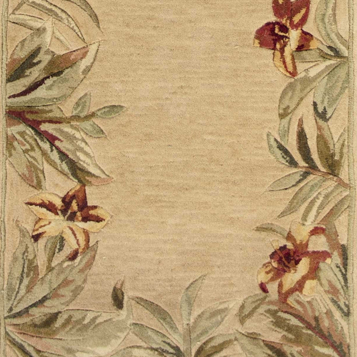 5' X 8' Wool Ivory Area Rug