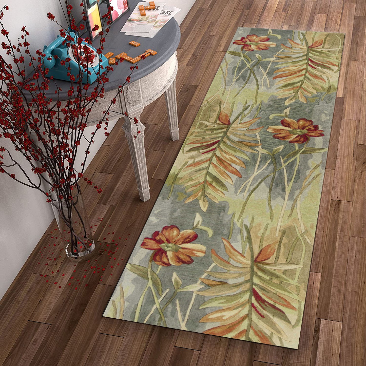 5' X 8' Wool Multicol Or Area Rug