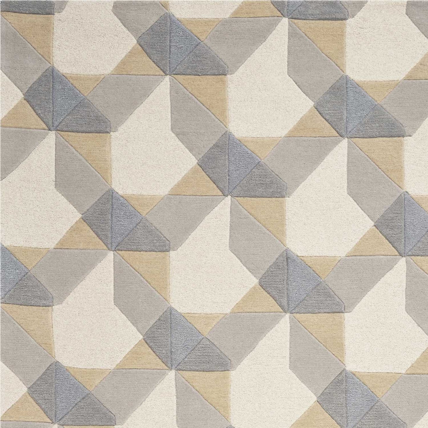 5' X 8' Wool Ivory Or Grey Area Rug