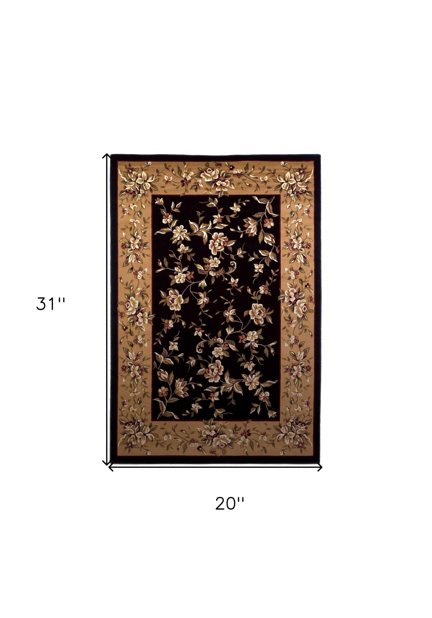 9' X 13' Polypropylene Black Or Beige Area Rug