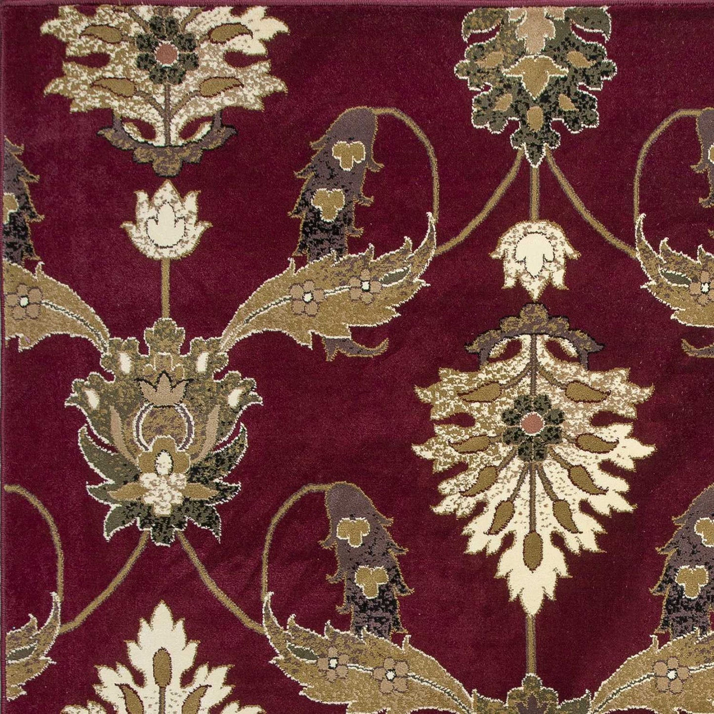 7' X 10' Polypropylene Red Area Rug