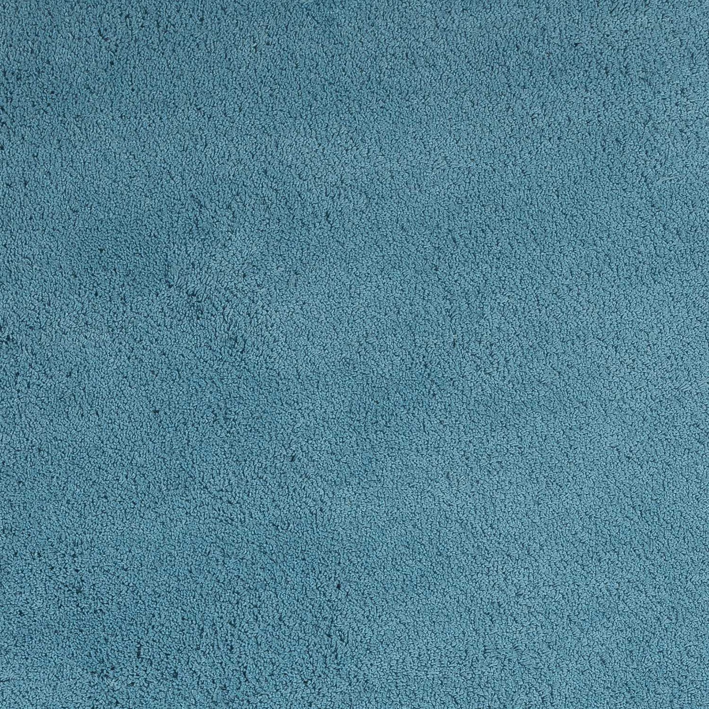 8' Round Polyester Highlighter Blue Area Rug