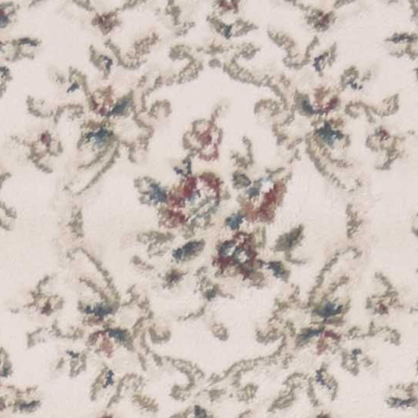 5'X8' Ivory Bordered Floral Indoor Area Rug