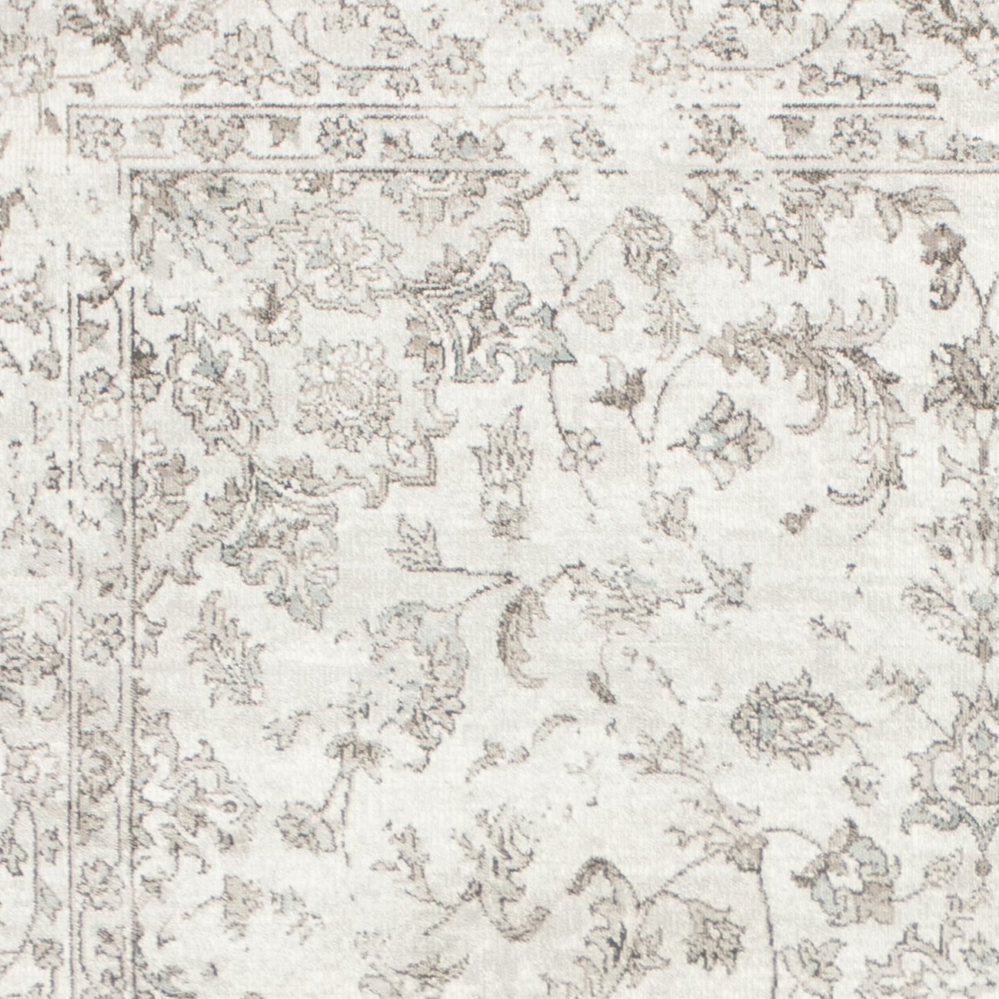 2' X 3' Viscose Silver Accent Rug