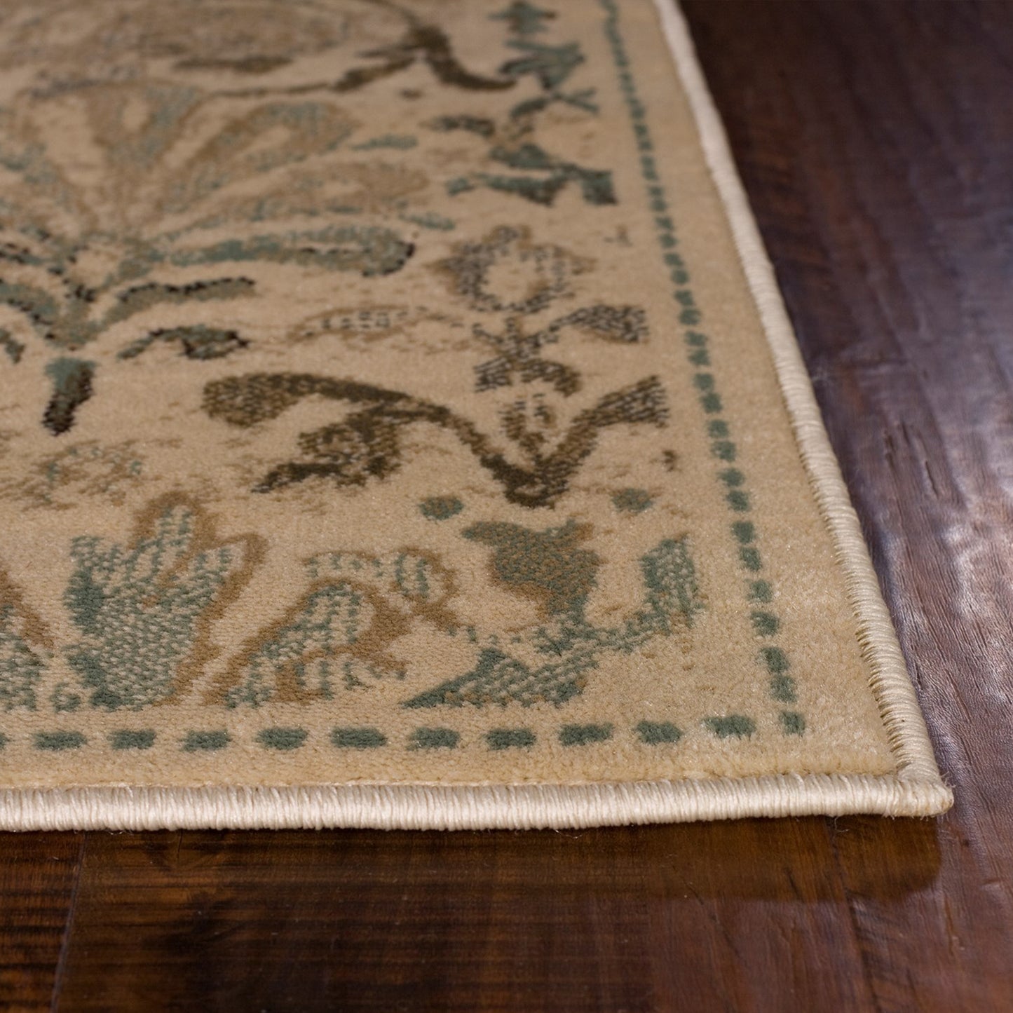 8'X11' Ivory Machine Woven Floral Traditional Indoor Area Rug