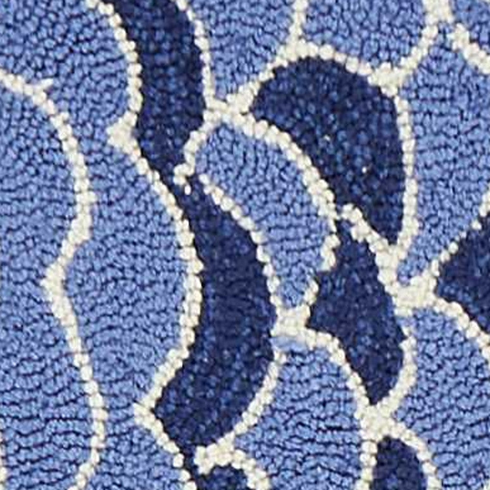 5' X 7' Light Blue School Of Fish Indoor Area Rug
