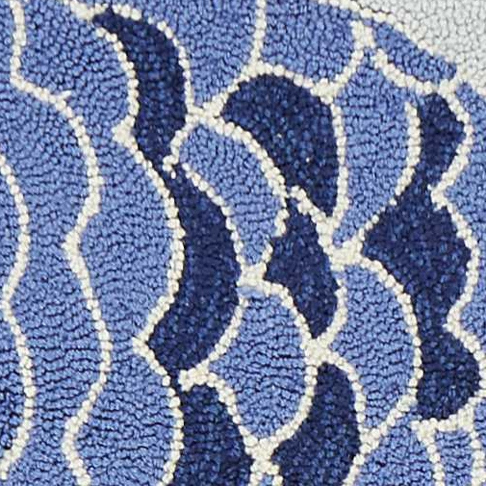 5' X 7' Light Blue School Of Fish Indoor Area Rug