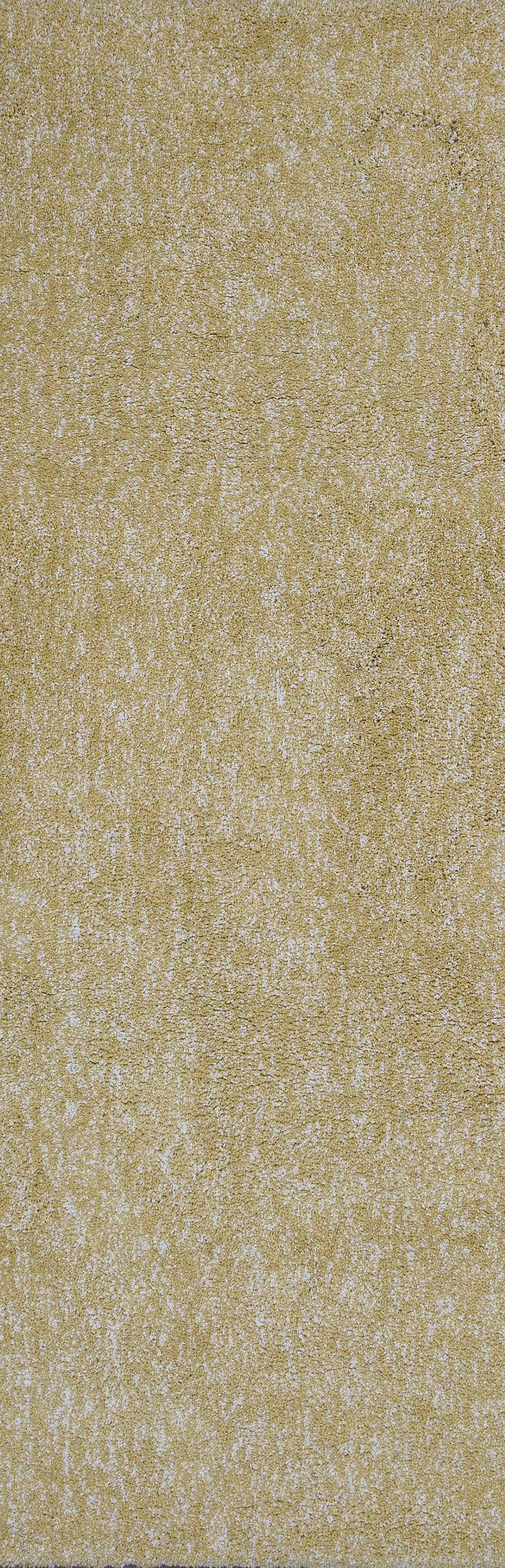 8' Round Polyester Yellow Heather Area Rug