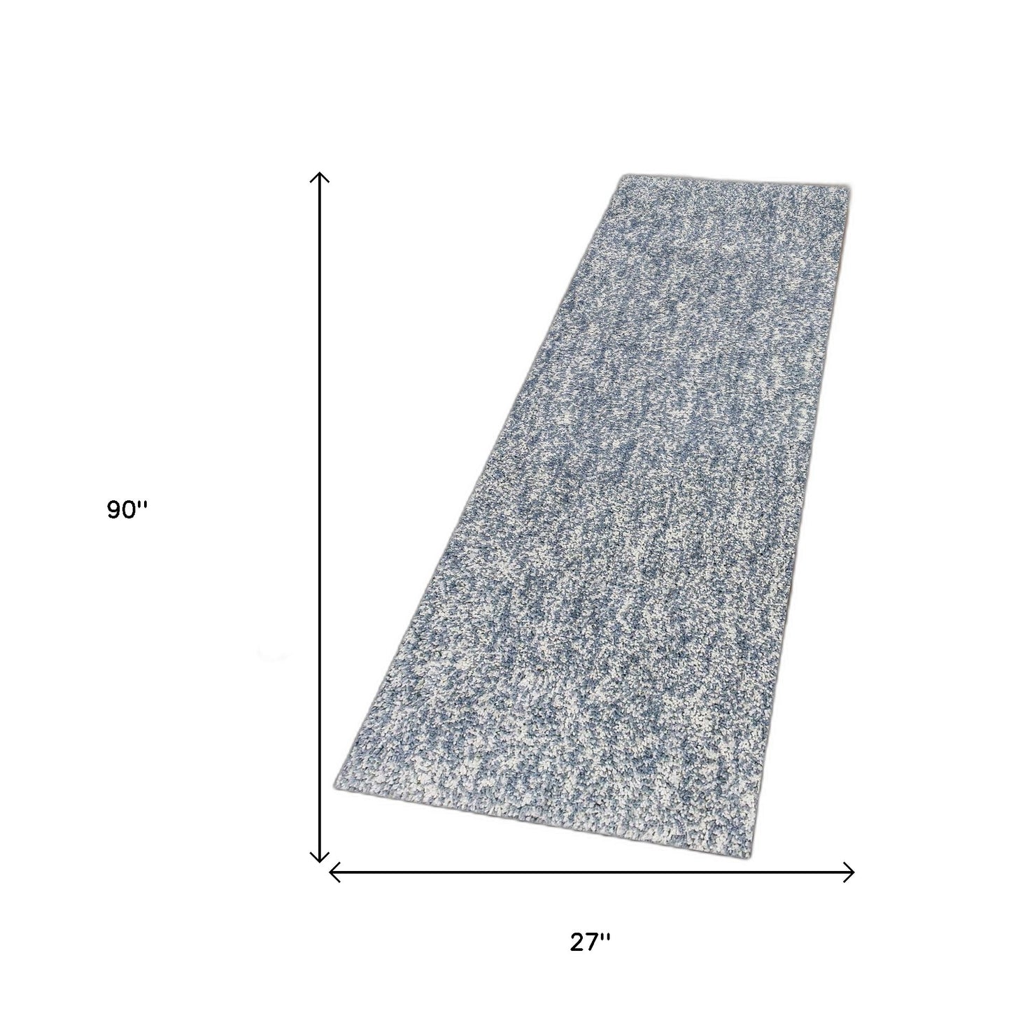 3'X5' Slate Heather Indoor Shag Rug