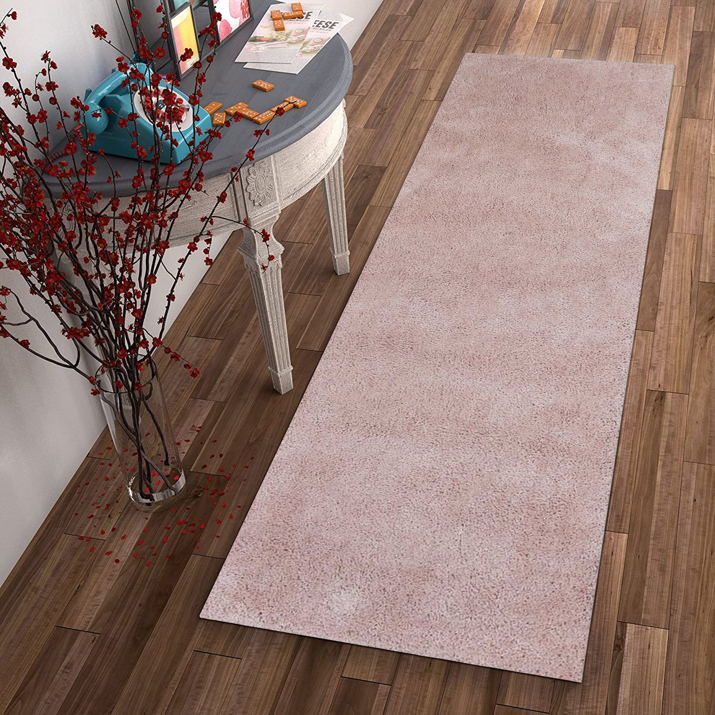 6' Rose Pink Round Indoor Shag Rug