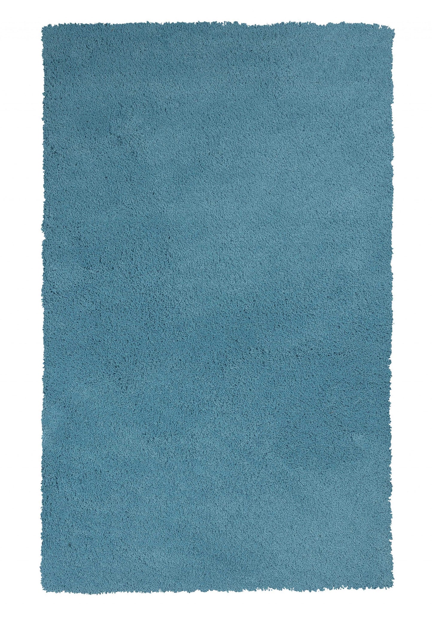 8' Round Polyester Highlighter Blue Area Rug