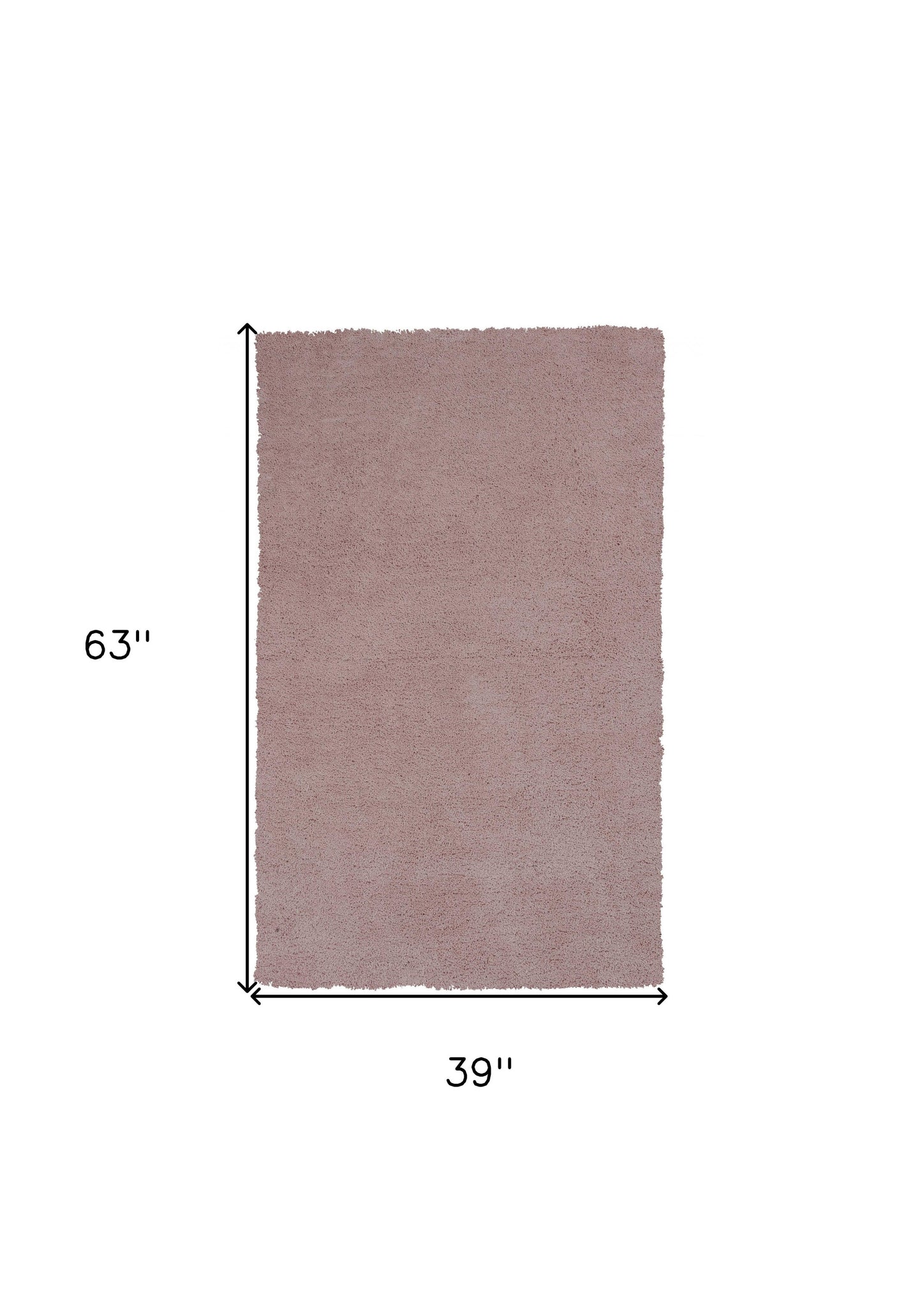 6' Rose Pink Round Indoor Shag Rug