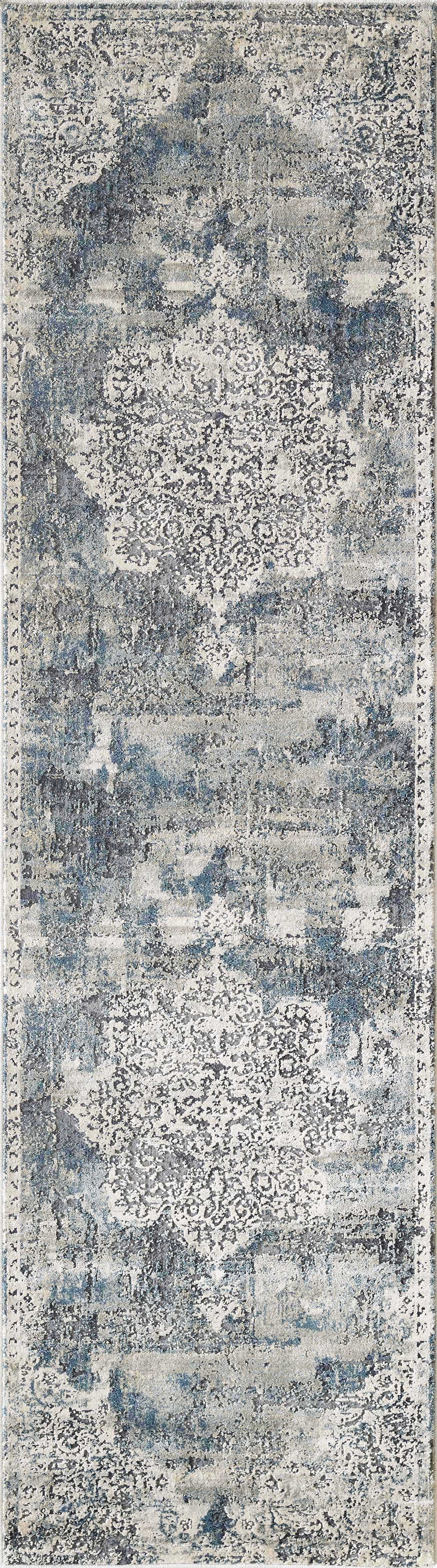 7' Round Polyester Ivory Area Rug
