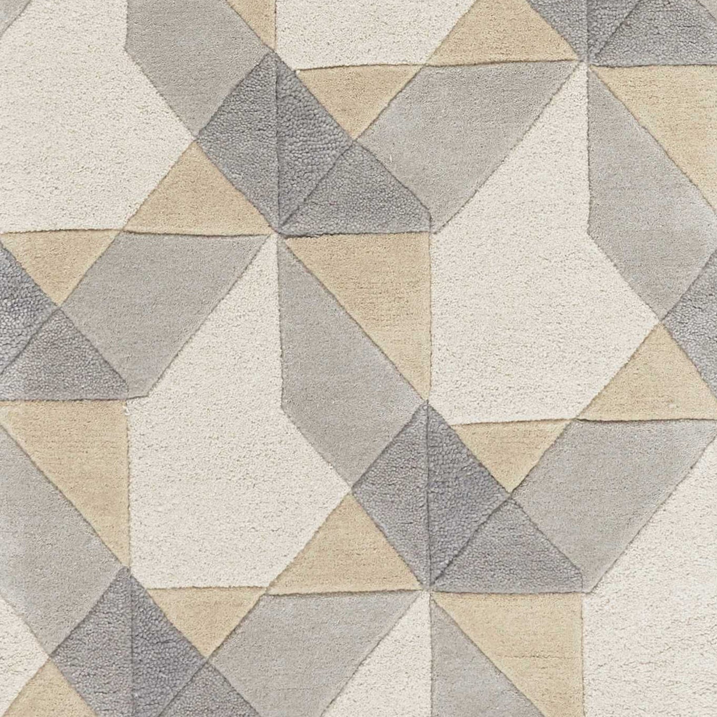 5' X 8' Wool Ivory Or Grey Area Rug