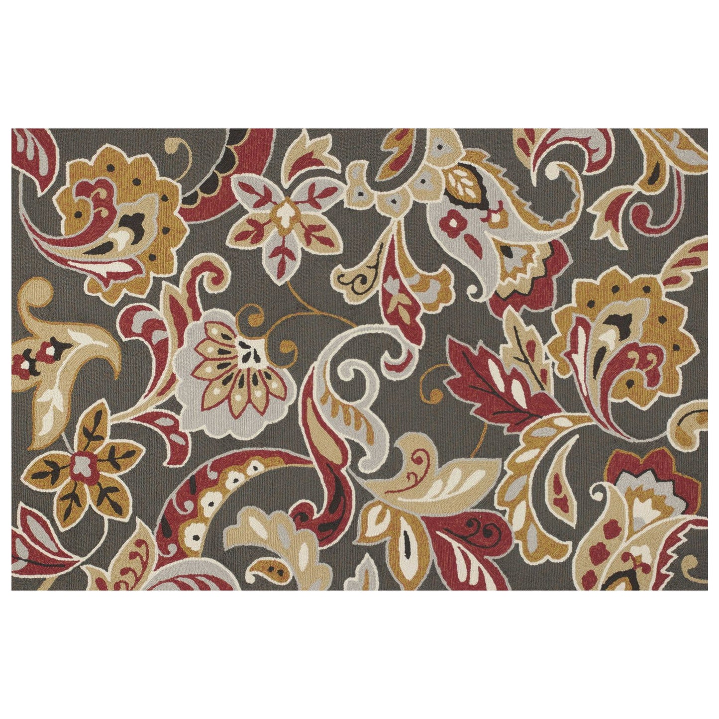 7' X 9' Uv Treated Polypropylene Taupe Area Rug