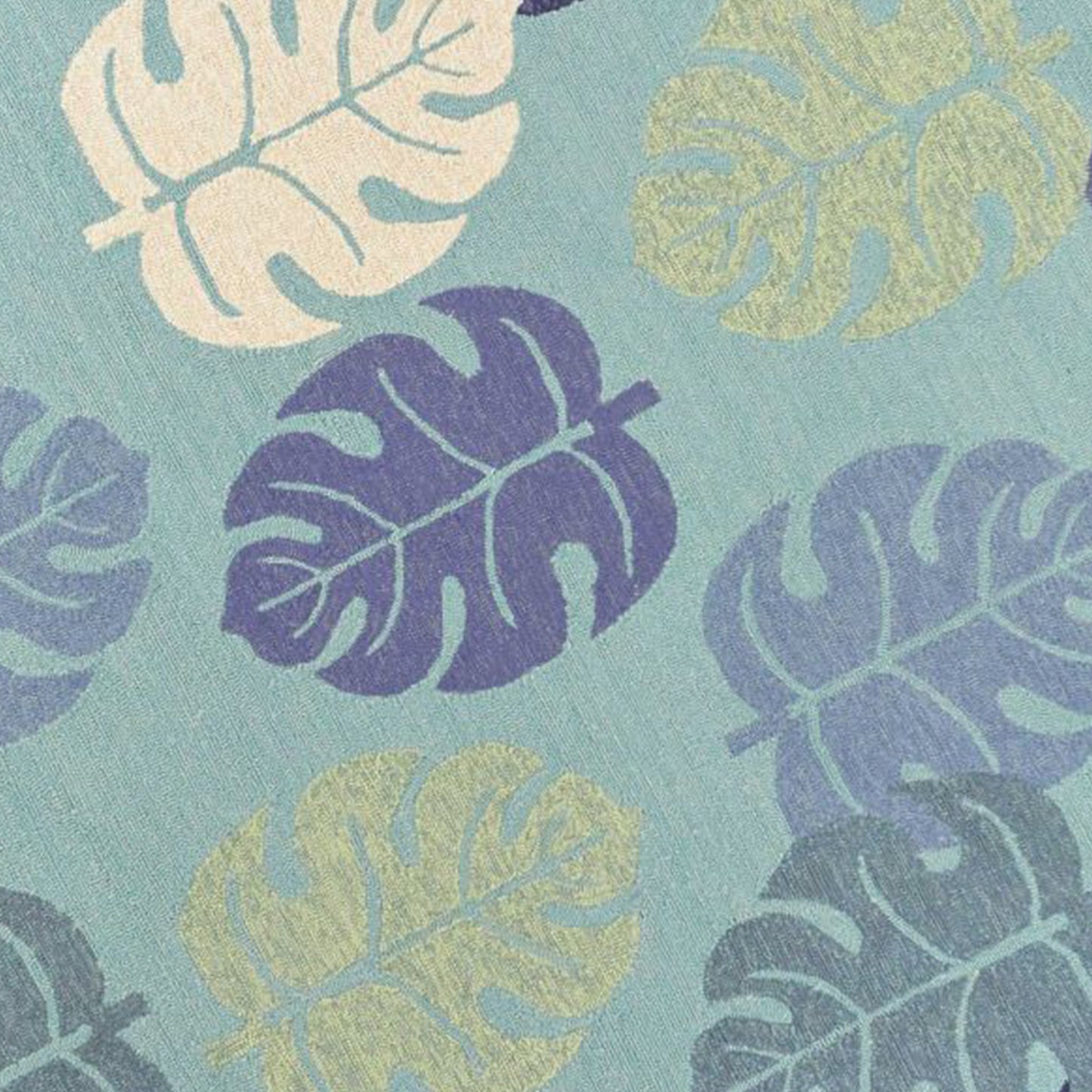 7' X 9' Uv Treated Polypropylene Turquoise Area Rug
