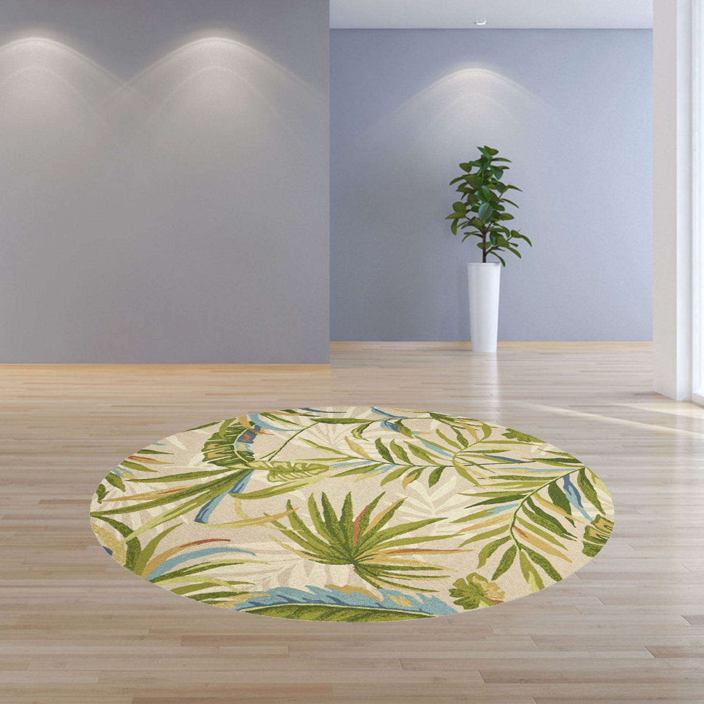3' X 5' Sand Tropical Uv Treated Area Rug