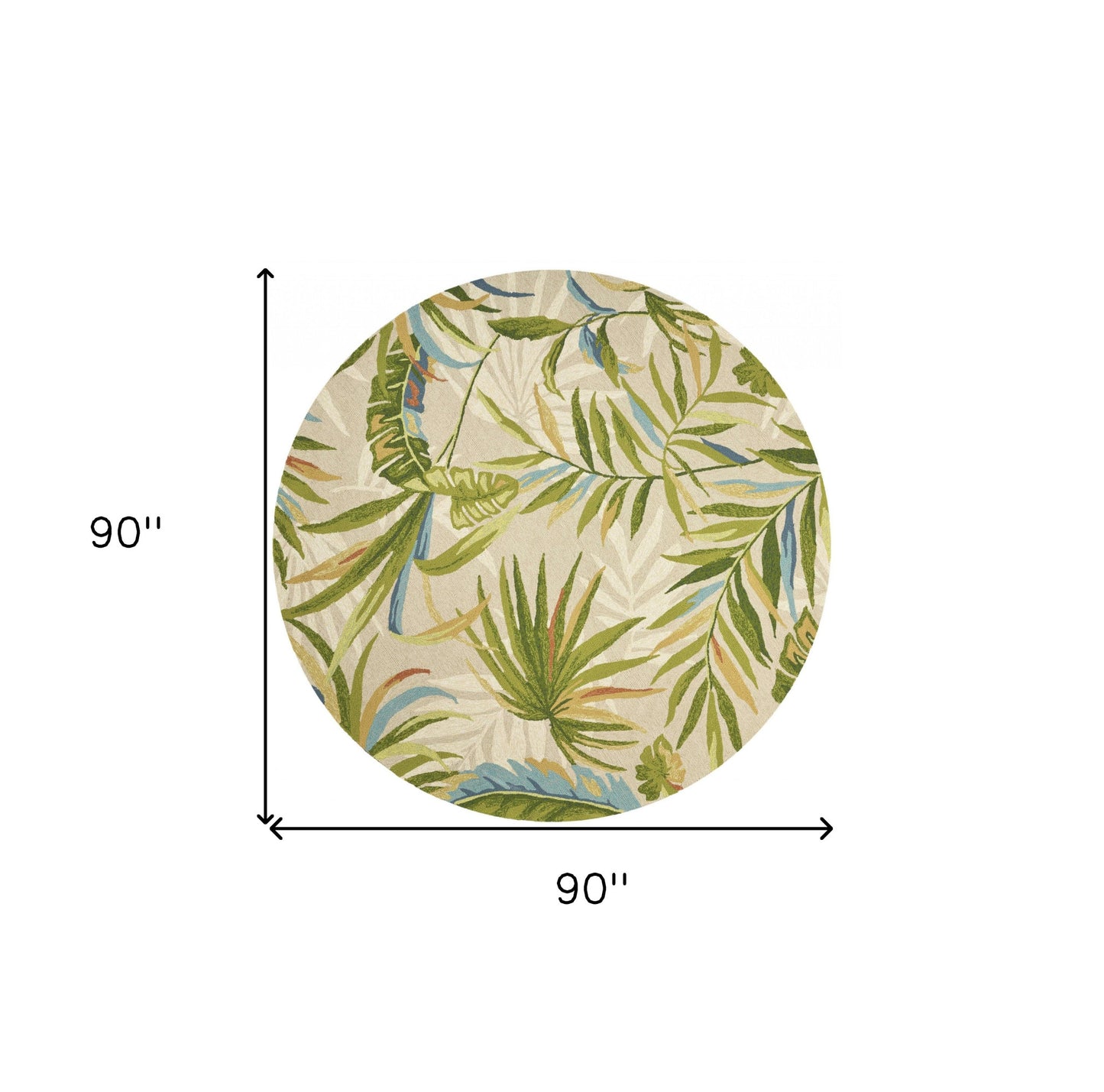 3' X 5' Sand Tropical Uv Treated Area Rug