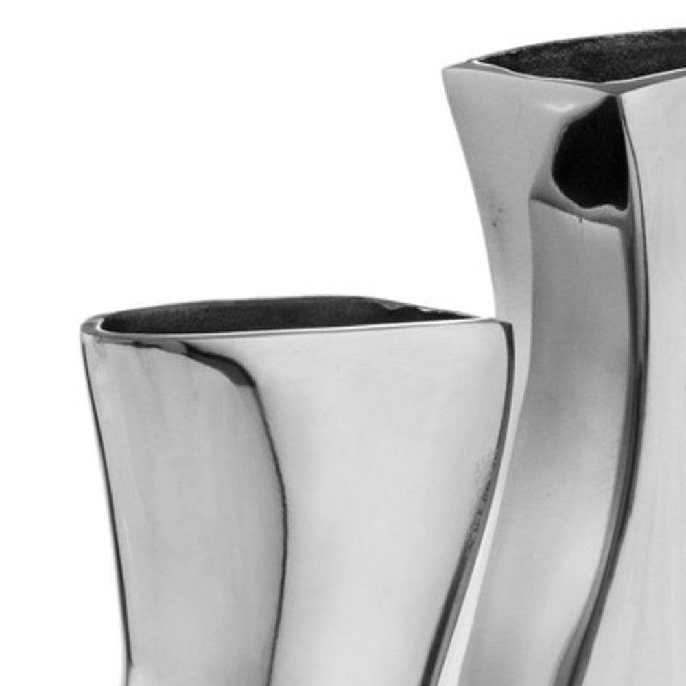 Buffed Adjoining Set Of 2 Vases