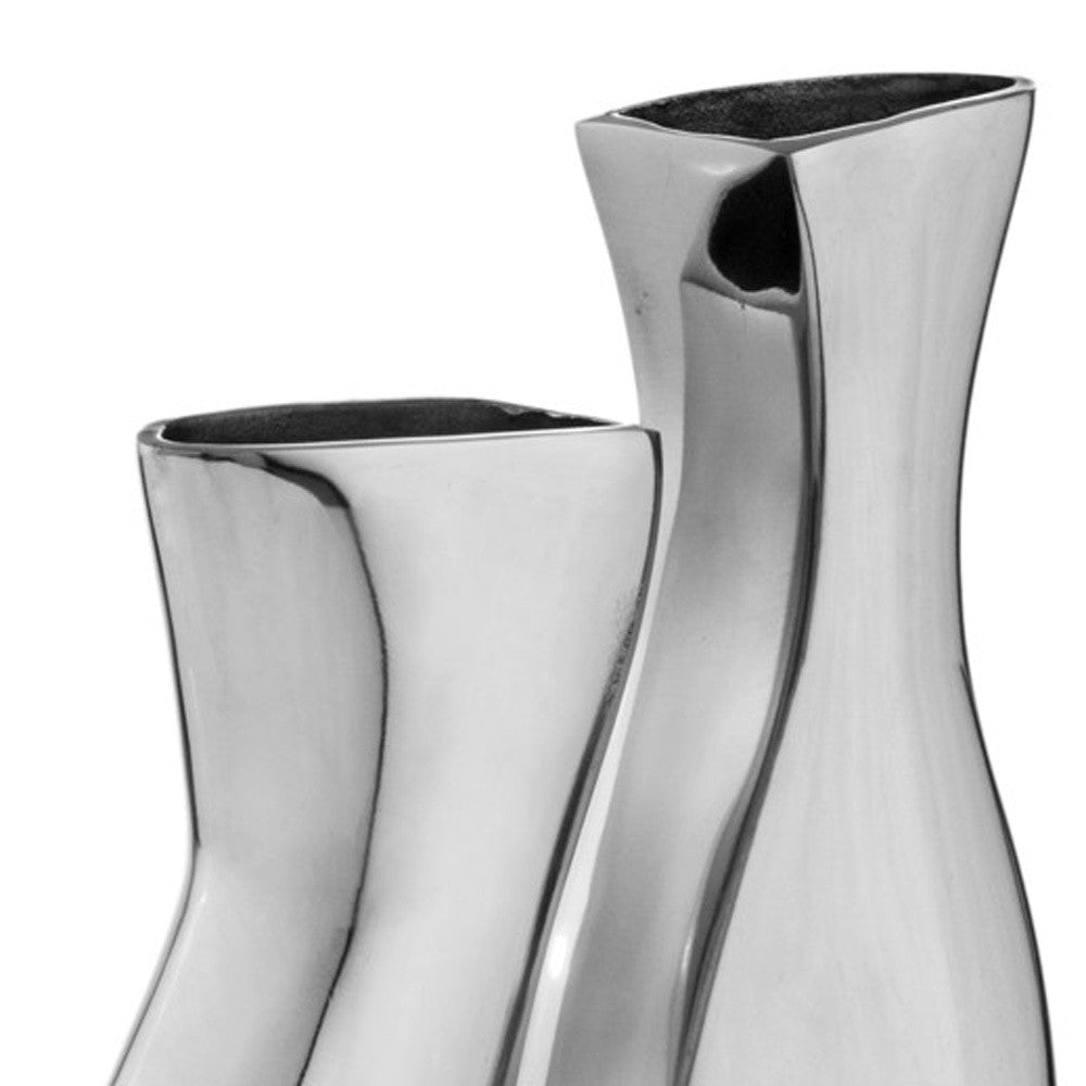 Buffed Adjoining Set Of 2 Vases