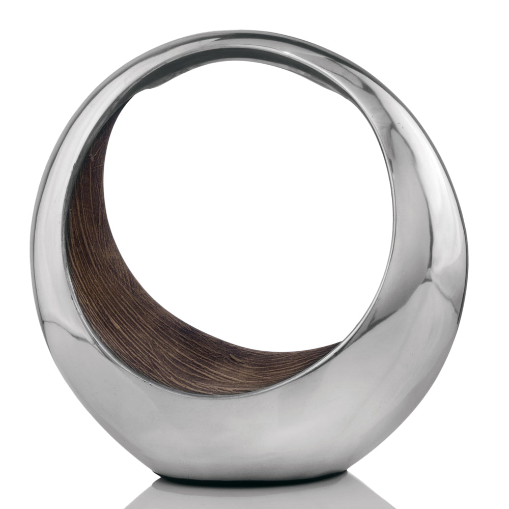 Buffed And Brown Bronze Two Tone Ring Threads Large Bowl