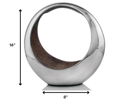 Buffed And Brown Bronze Two Tone Ring Threads Large Bowl