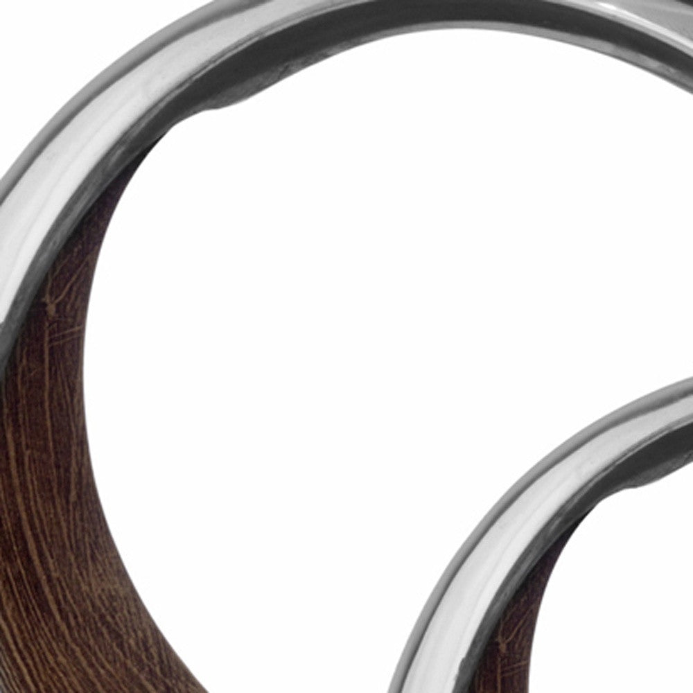 Buffed And Brown Bronze Two Tone Ring Threads Large Bowl