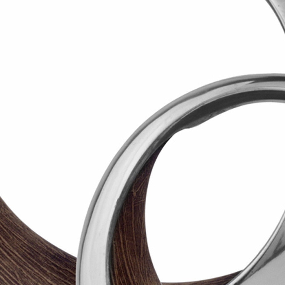 Buffed And Brown Bronze Two Tone Ring Threads Large Bowl