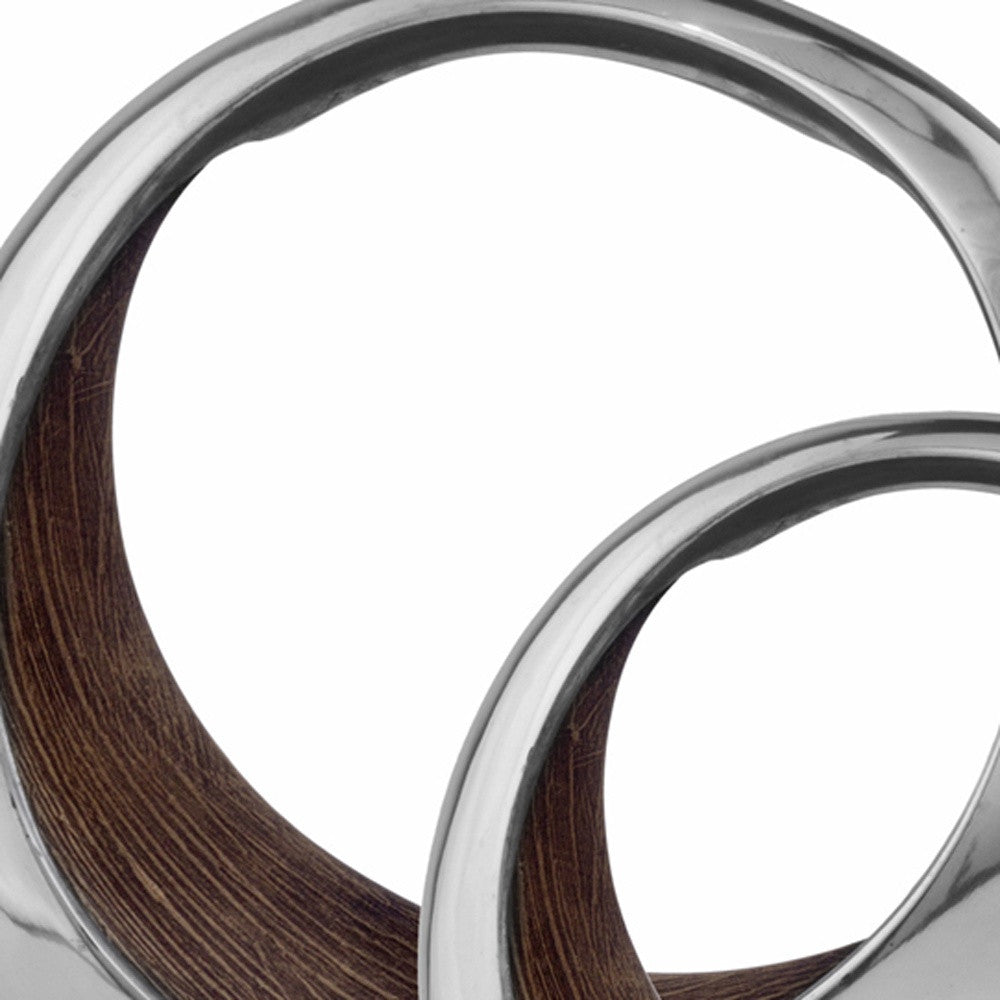Buffed And Brown Bronze Two Tone Ring Threads Large Bowl