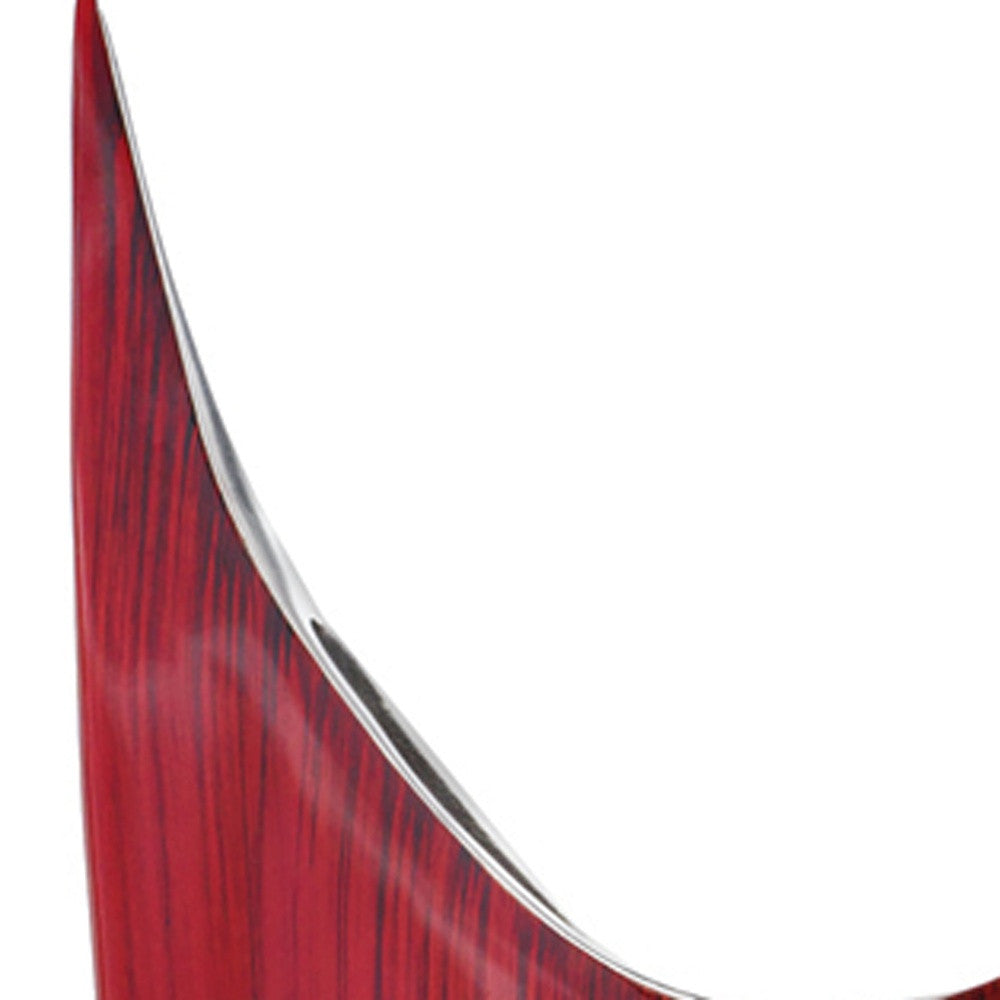 Red Glaze And Silver Pointed Vase