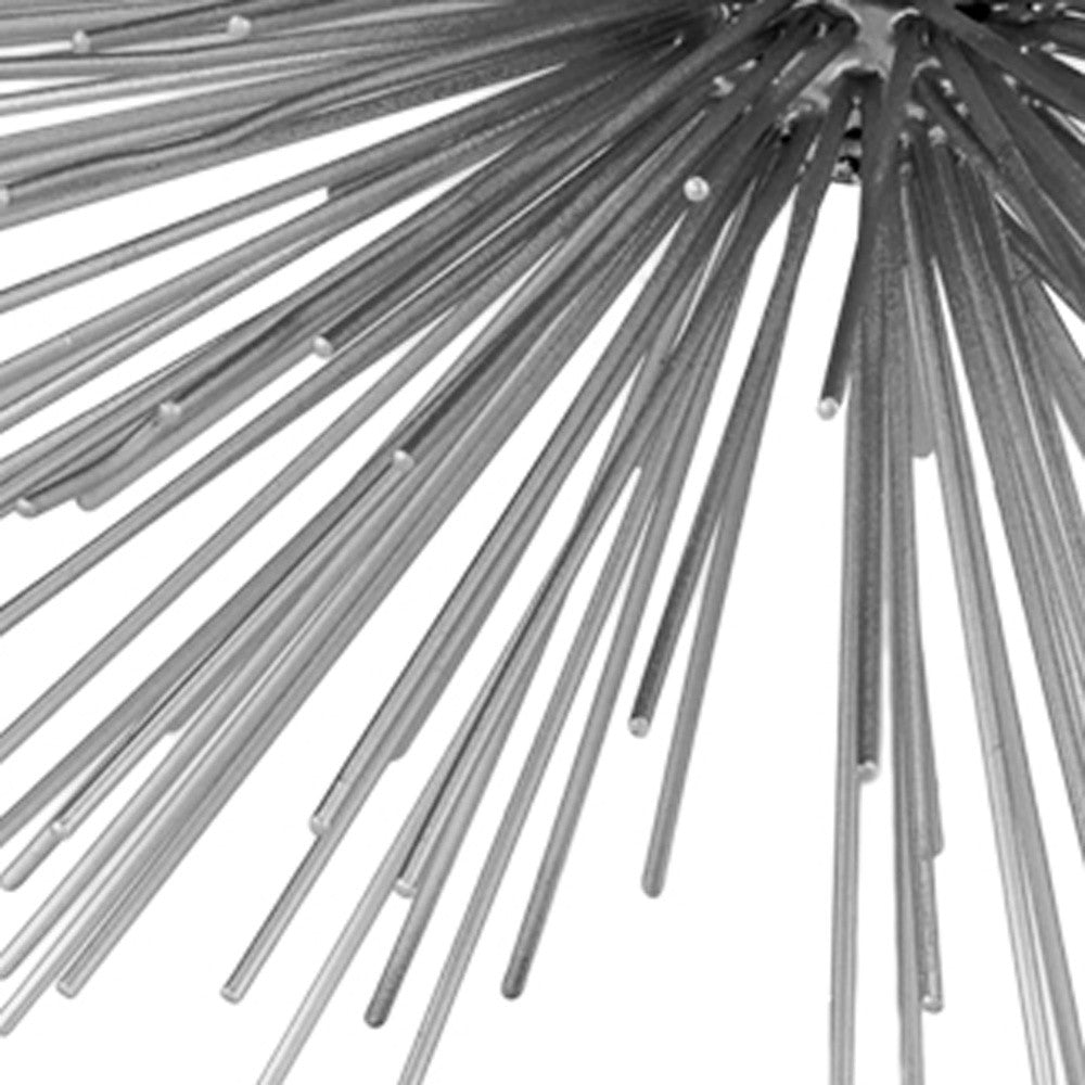 10" Silver Metal Spiky Sphere
