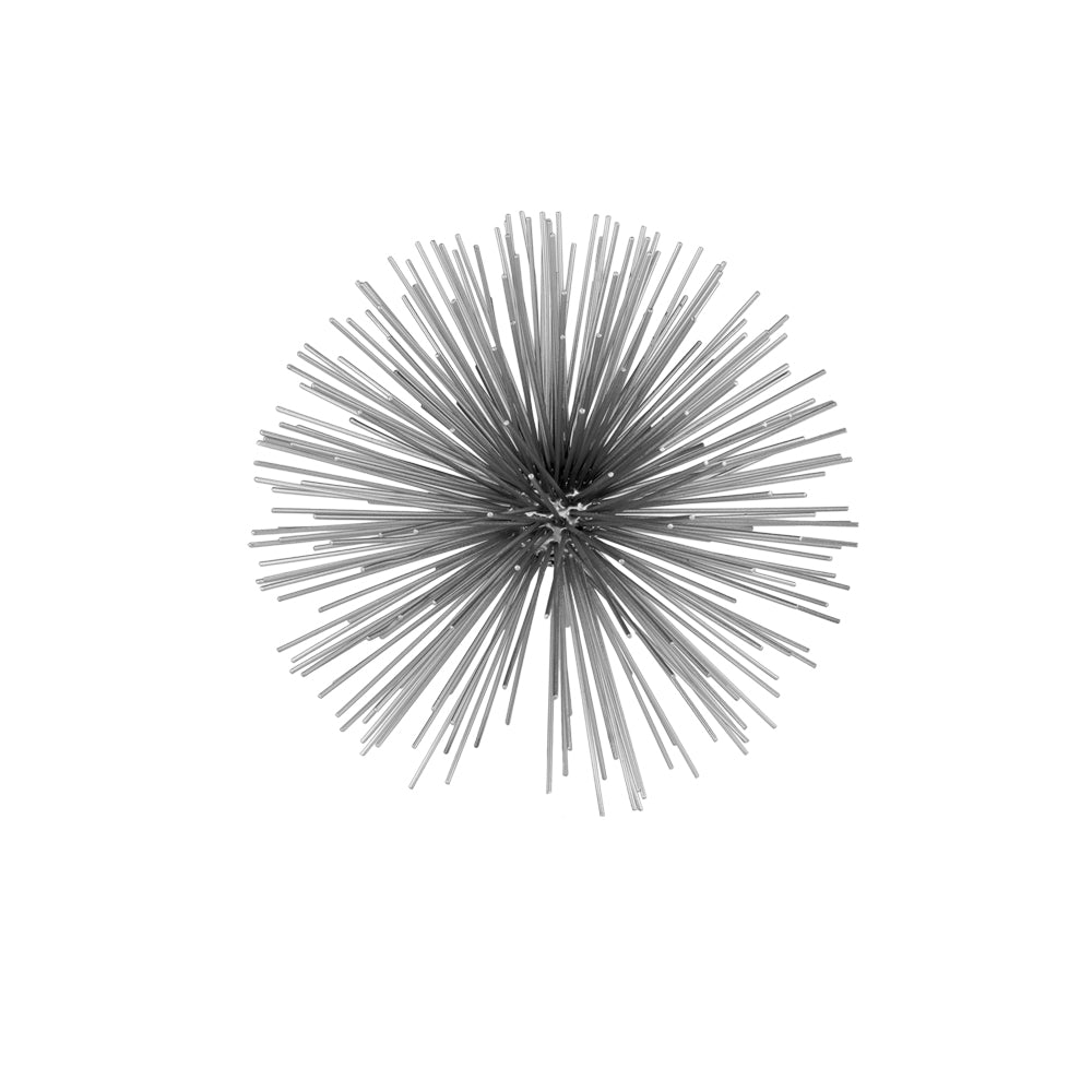 10" Silver Metal Spiky Sphere