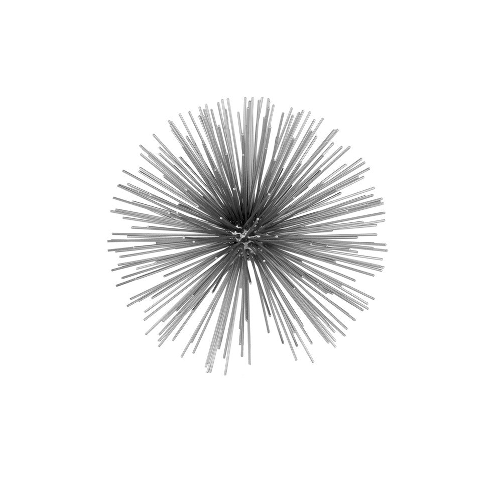 10" Silver Metal Spiky Sphere
