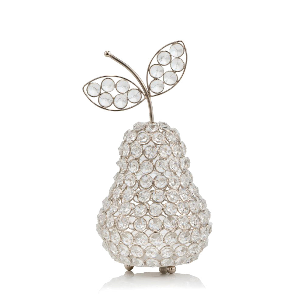 5.5" X 5.5" X 10" Gold Crystal Pear
