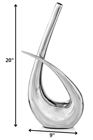 3" X 9" X 20" Buffed D Tail Vase