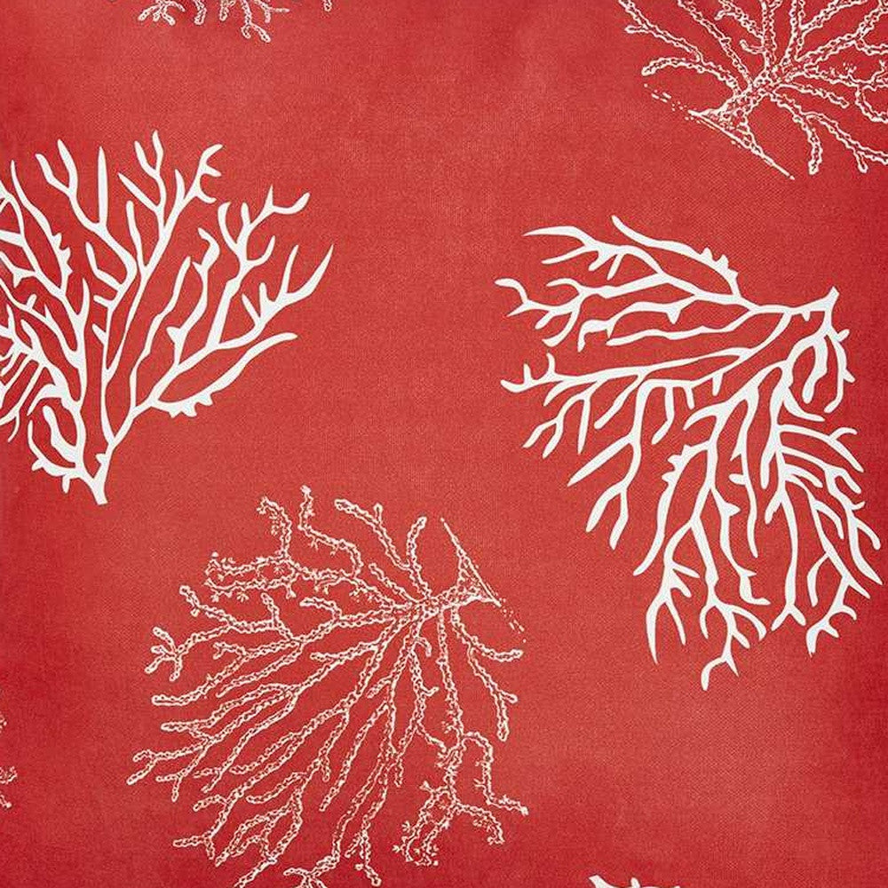 18" Square Red Coral Reef Decorative Throw Pillow Cover