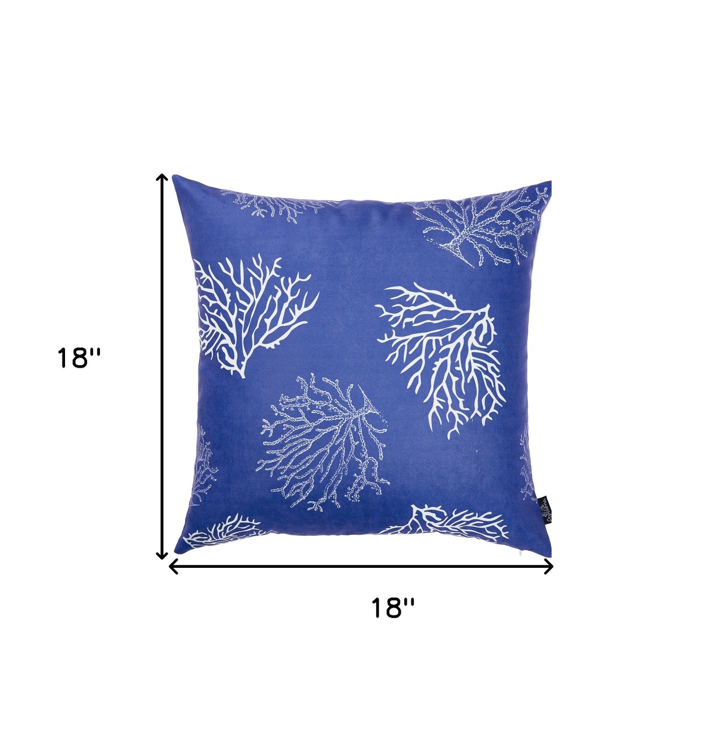 Square Blue Coral Reef Decorative Throw Pillow Cover