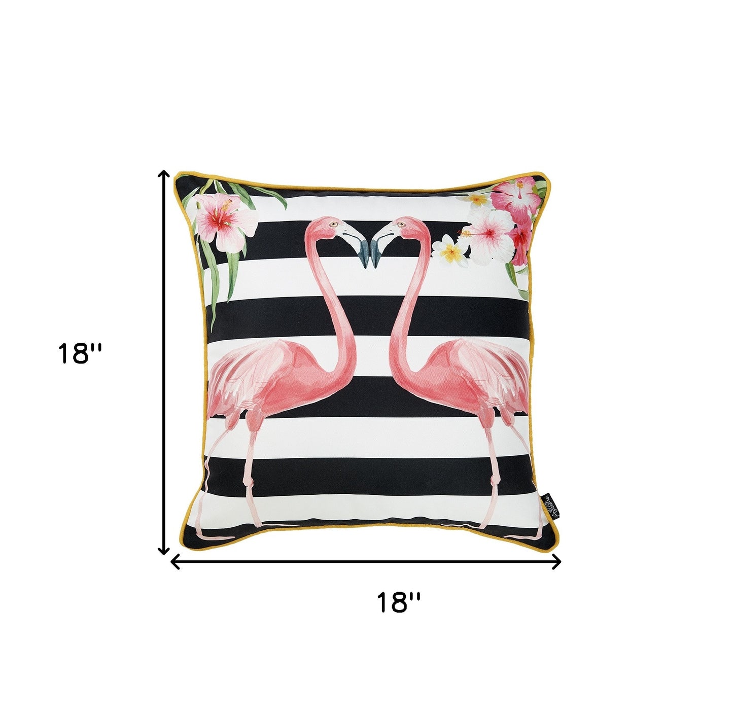 Black And White Flamingo Lovers Decorative Throw Pillow Cover