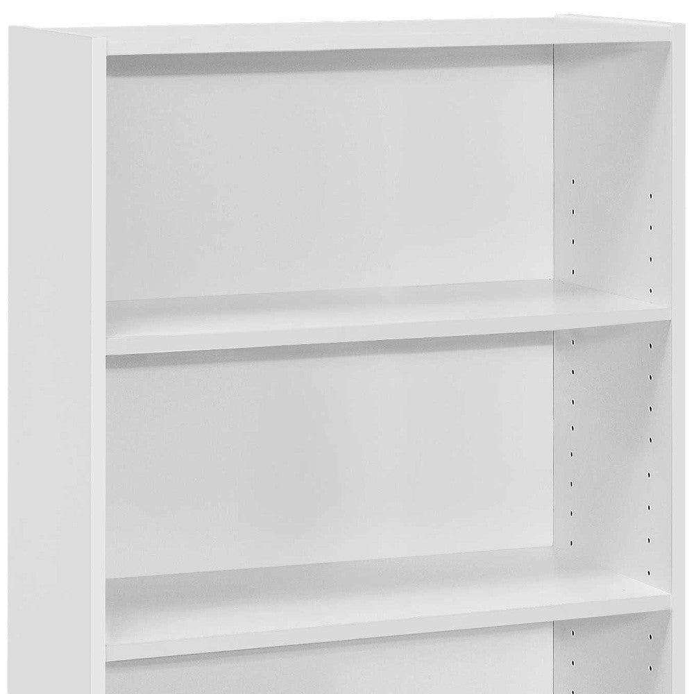 36" White Adjustable Three Tier Standard Bookcase