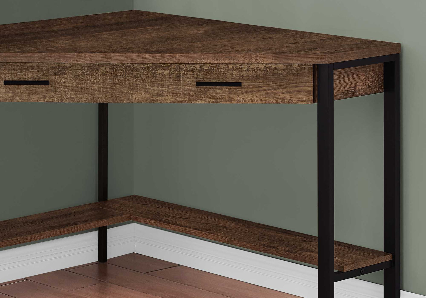 42" Brown Corner Computer Desk
