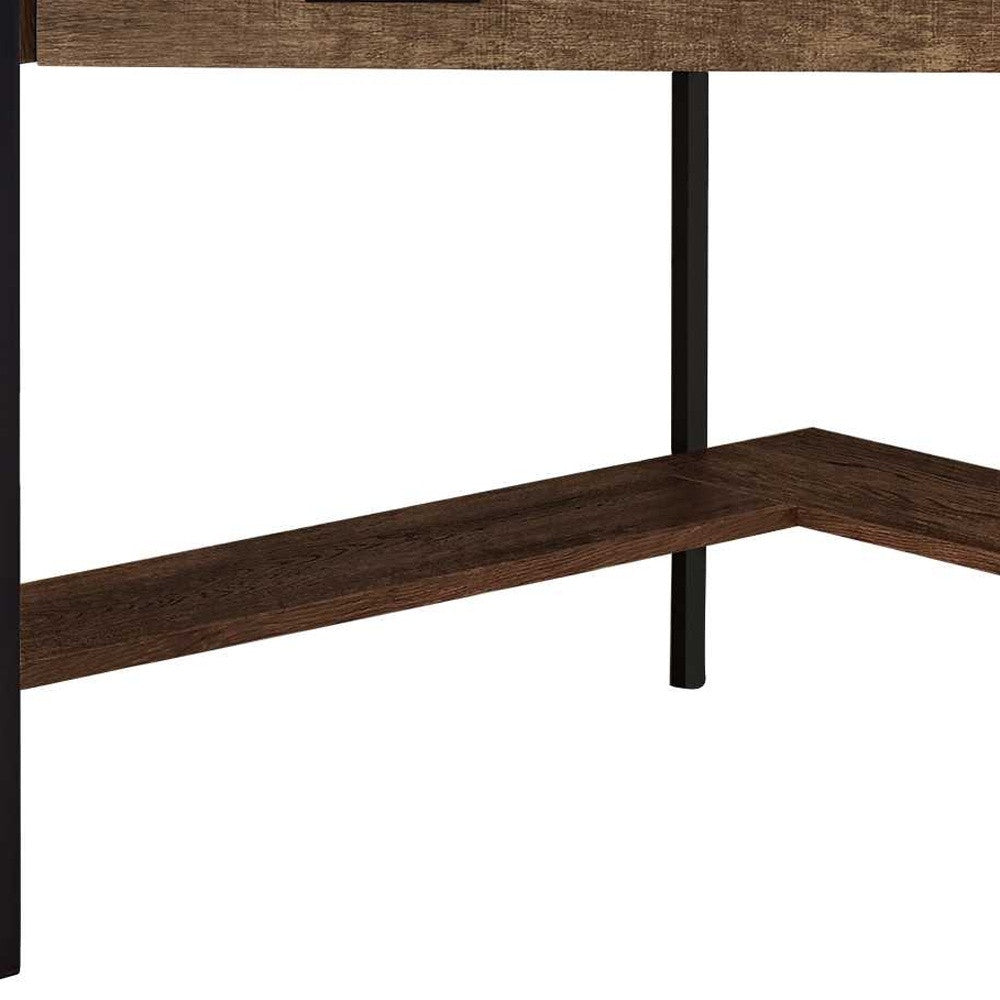 42" Brown Corner Computer Desk