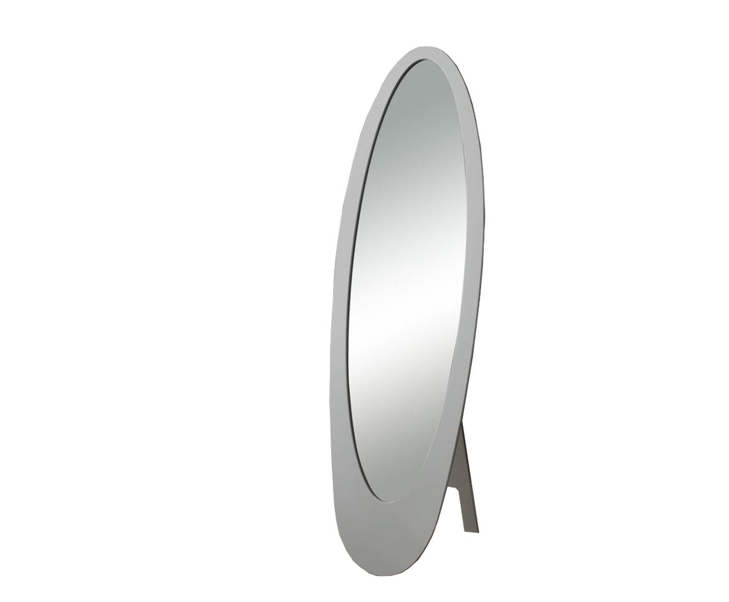 Gray Oval Cheval Standing Mirror